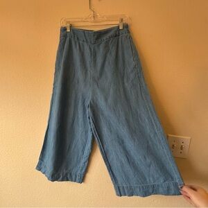 GENTLY WORN | MADEWELL | HOUSTON WIDELEG | SWINGY CHAMBRAY | PALAZZO PANTS | MED